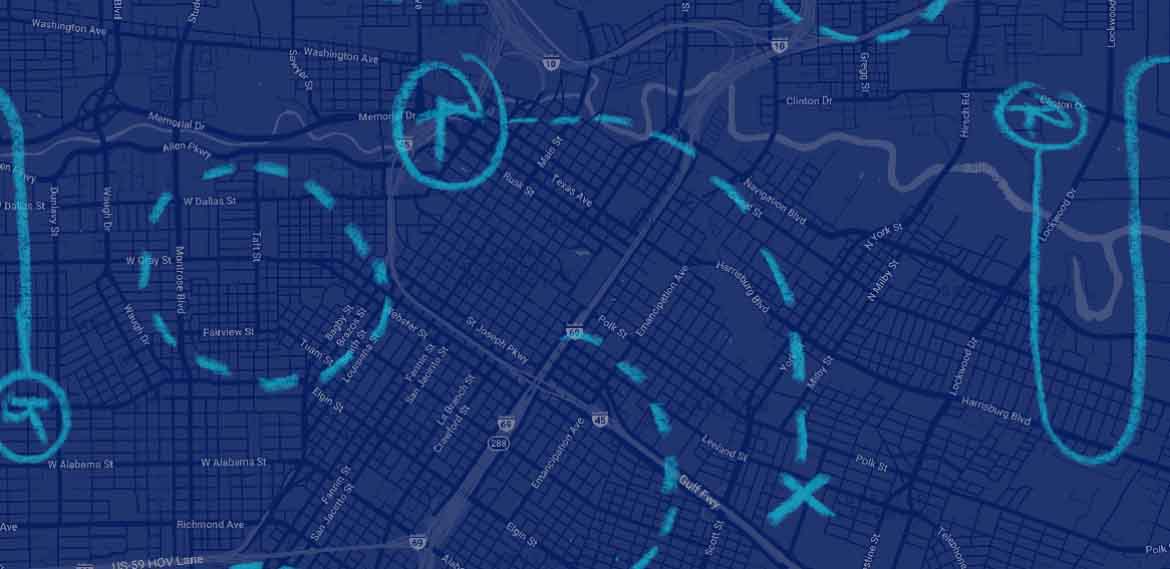 City of Houston map