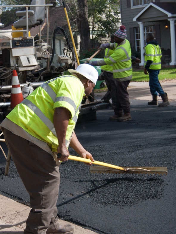 Street construction work